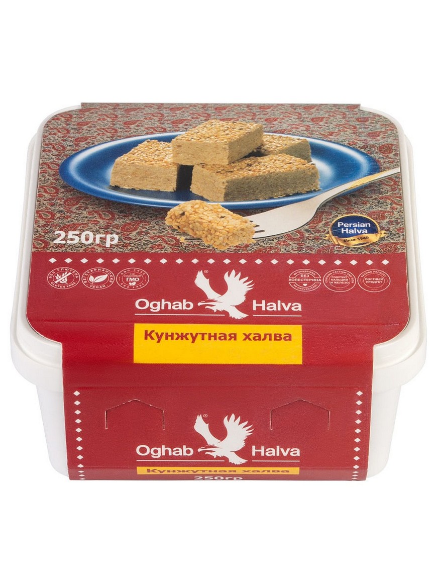 Халва тахинная из молотого кунжута обсыпанная кунжутом 250 гр OGHAB HALVA |  Купить с доставкой в интернет-магазине kandi.ru