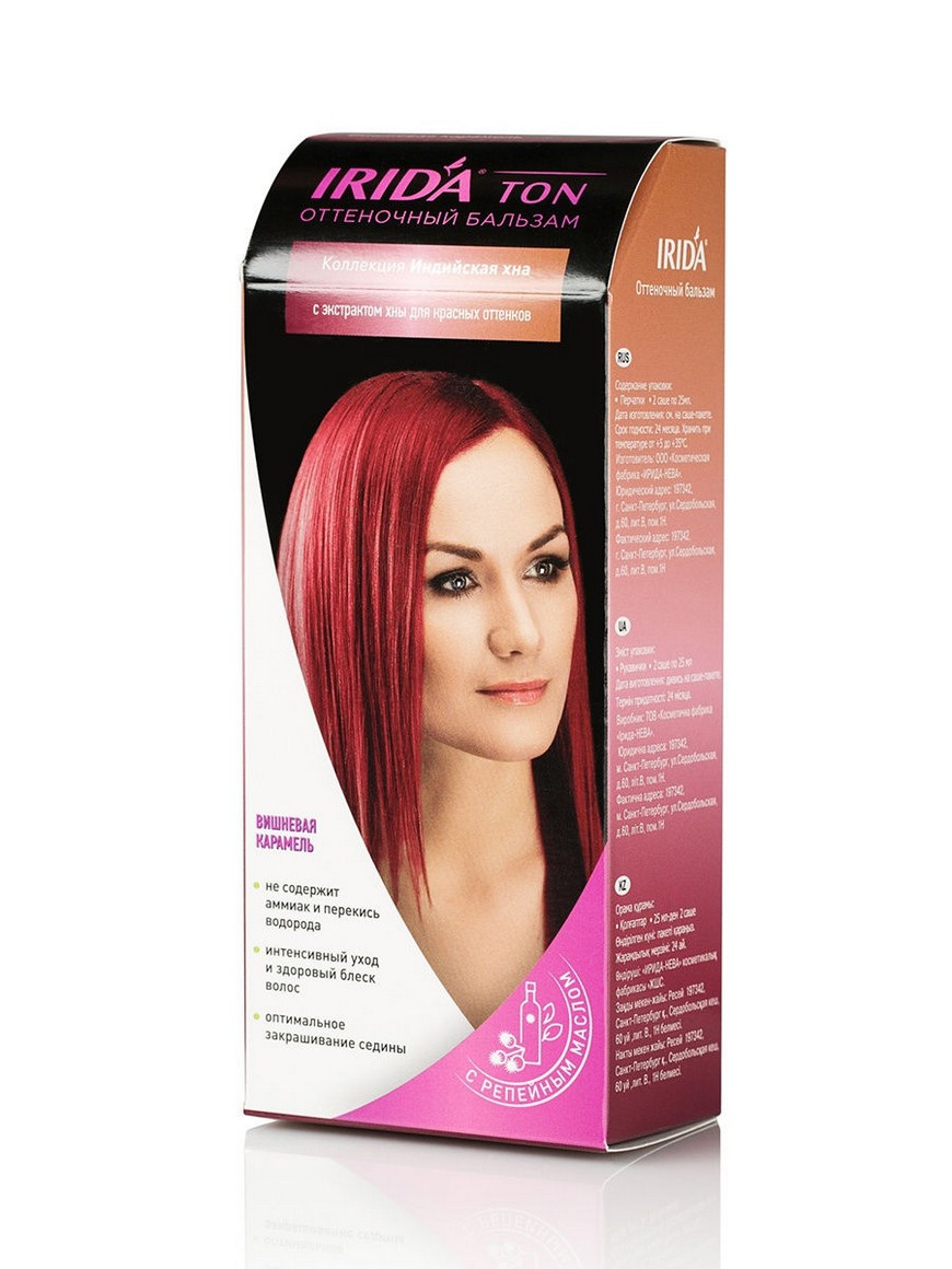Irida ton оттеночный бальзам для волос розовый бриллиант