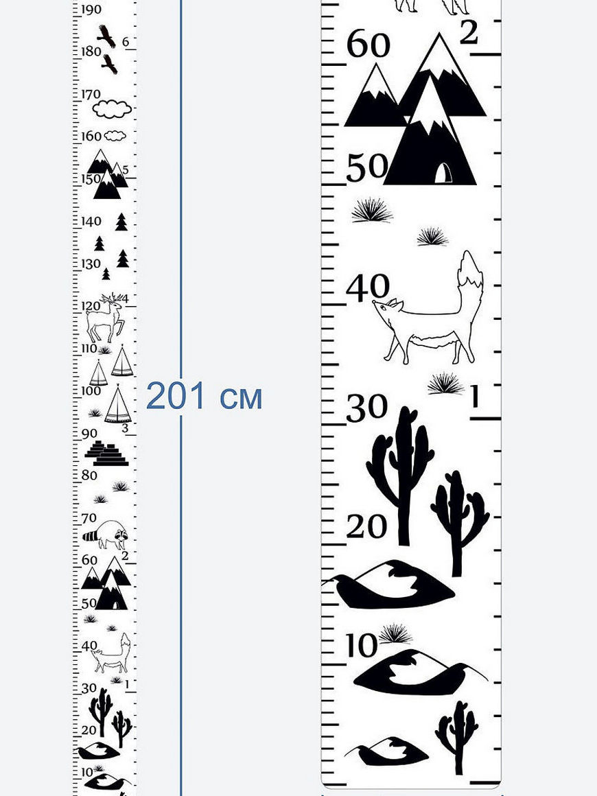 Ростомер наклейка на стену, Шкала в скандинавском стиле измерить рост VEROL  VEROL | Купить с доставкой в интернет-магазине kandi.ru