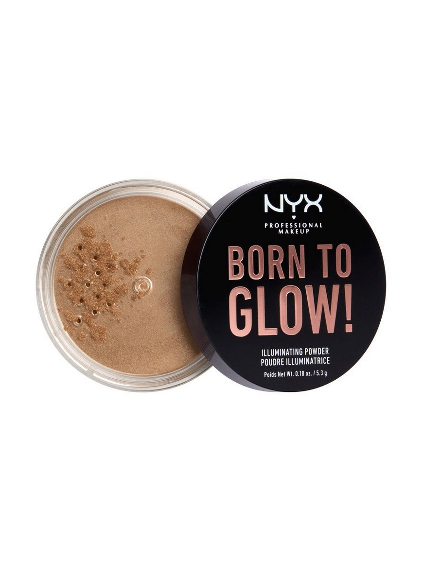 Born to glow. Хайлайтер NYX born. NYX born to Glow. NYX пудра рассыпчатая.