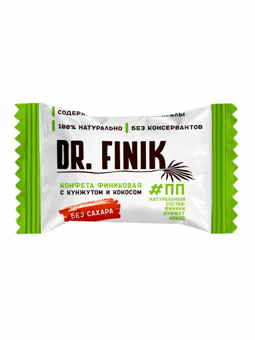 Полезные батончики из фиников с кокосом и кунжутом Dr. Finik 450 г без  сахара Dr.Finik | Купить с доставкой в интернет-магазине kandi.ru