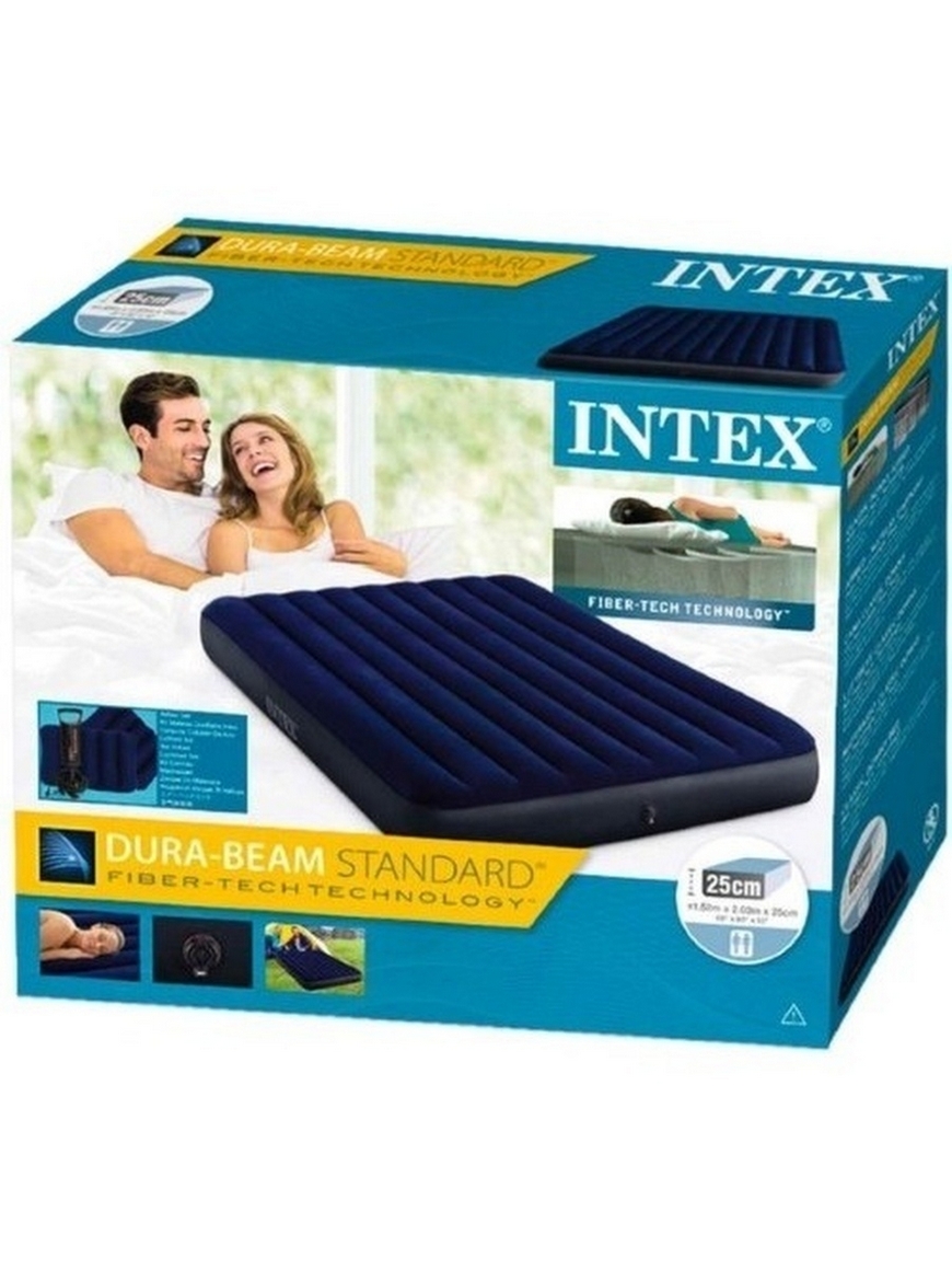 Надувной матрас Intex 64765 Classic Downy Airbed Fiber-Tech 203 х 152 х 25 см