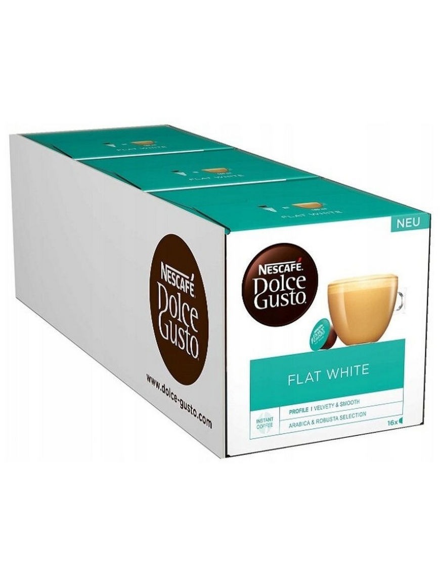 Капсулы для кофемашин Nescafe Dolce Gusto Flat White, 16 порций (16 капсул)  - 3 упаковки Nescafe Dolce Gusto | Купить с доставкой в интернет-магазине  kandi.ru