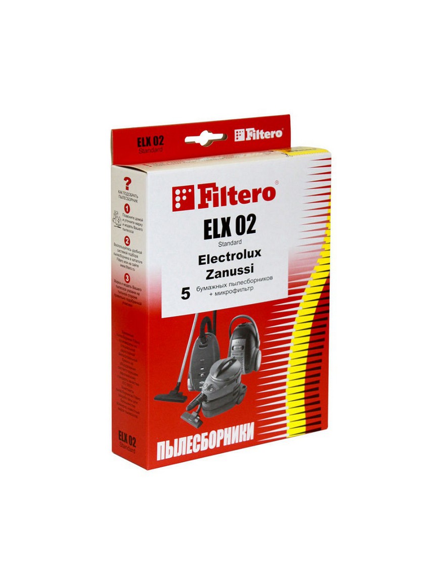 Filtero Мешки-пылесборники ELX 02 Standard, 5 шт фильтр, бумажные | Купить  с доставкой в интернет-магазине kandi.ru