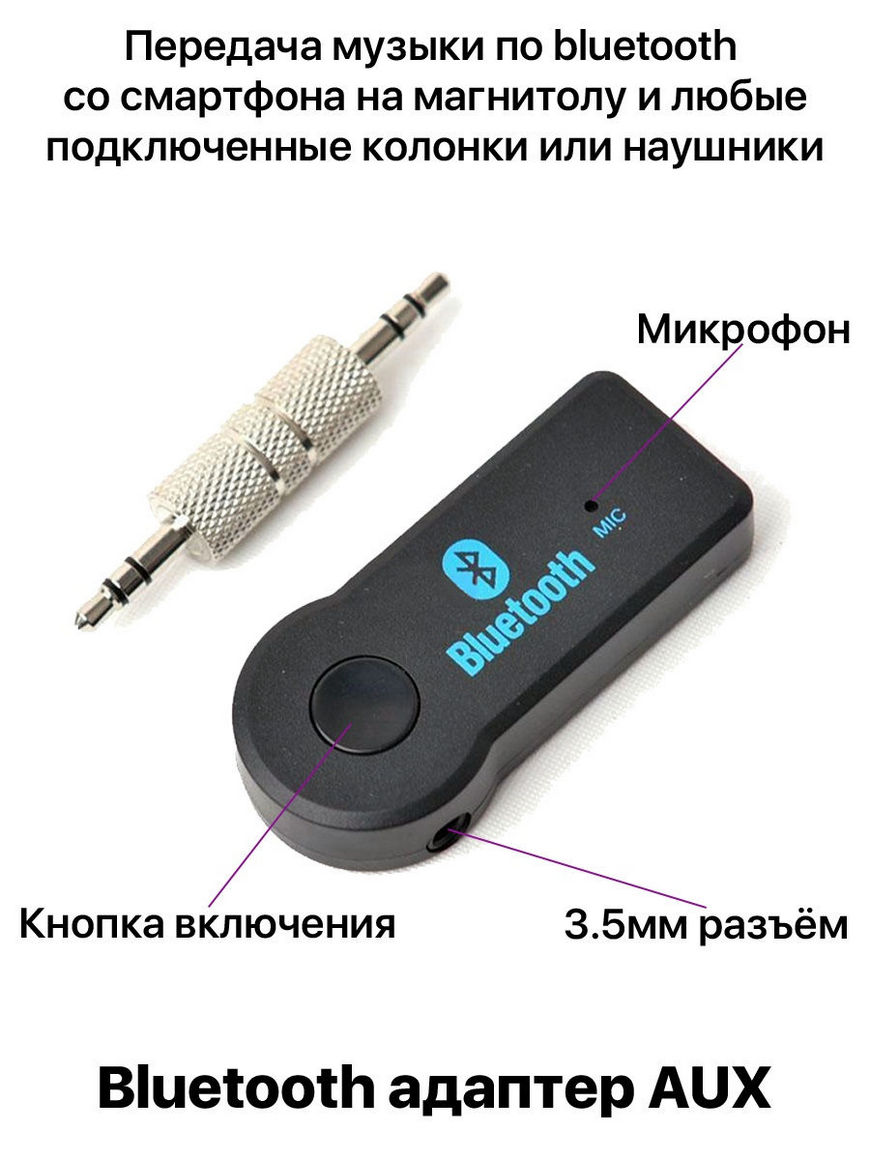 Автомобильный Bluetooth AUX / Адаптер Bluetooth / аукс блютуз / bluetooth  адаптер 5.0 Блютуз адаптер MOXOM | Купить с доставкой в интернет-магазине  kandi.ru