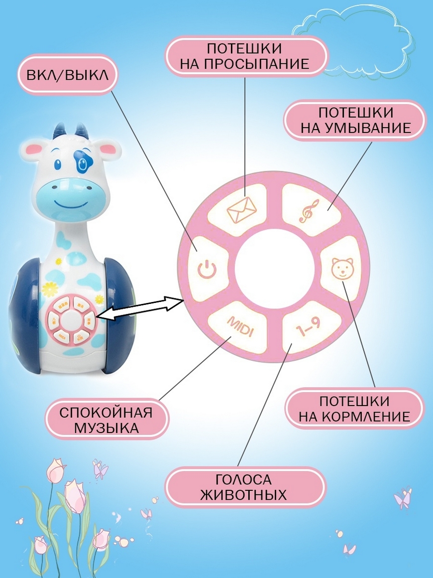 Развивающие игрушки до года от 1 года 2 и 3 лет/Неваляшка игрушка детская  интерактивная музыкальная | Купить с доставкой в интернет-магазине kandi.ru