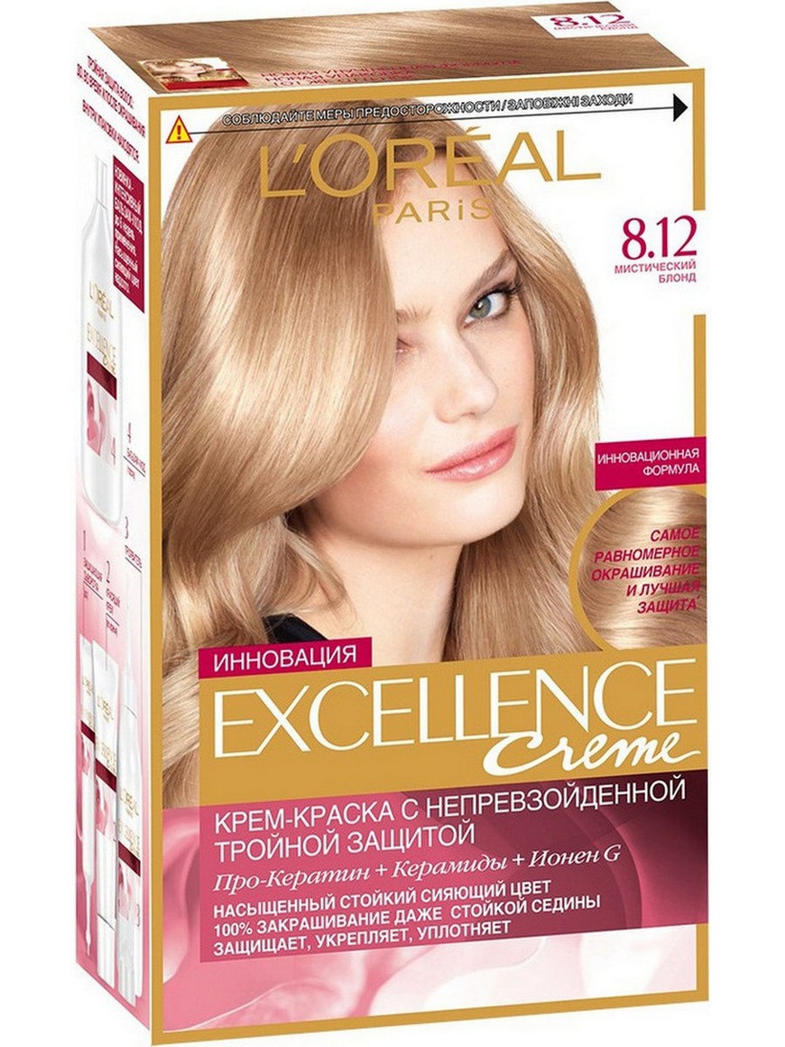 10.3 отзывы. Лореаль экселанс 8.12. Крем-краска для волос Loreal Paris Excellence Creme 8.12 мистический блонд. Краска лореаль экселанс 8.12. Краска для волос Loreal Paris Excellence 8.12.