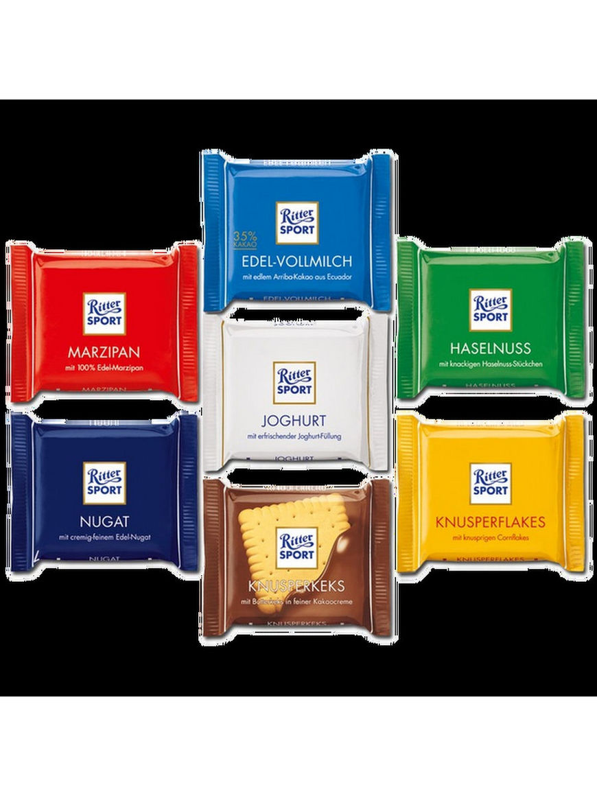 Ritter Sport Подарочный набор шоколада Яркая Коллекция набор мини-шоколада  7 вкусов, 1400 г Ritter Sport | Купить с доставкой в интернет-магазине  kandi.ru