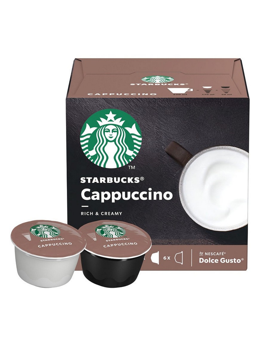 Starbucks Cappuccino Набор для приготовления напитка в капсулах для системы  Nescafe, 12 шт. Starbucks | Купить с доставкой в интернет-магазине kandi.ru