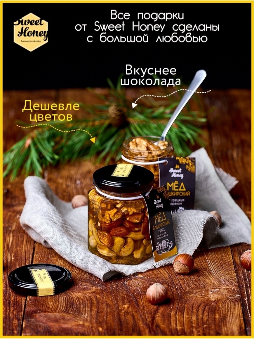 Мед в подарочной упаковке, мед ассорти, подарок на новый год, набор  новогодних сладостей/ПП продукты Башкирский мёд с семейной пасеки Sweet  Honey | Купить с доставкой в интернет-магазине kandi.ru