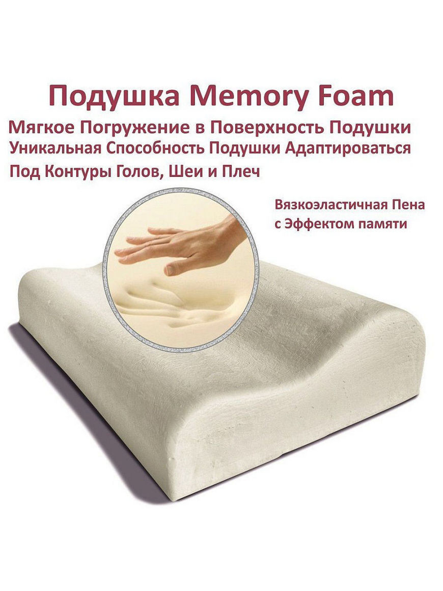 Ортопедическая Подушка Memory Foam Купить