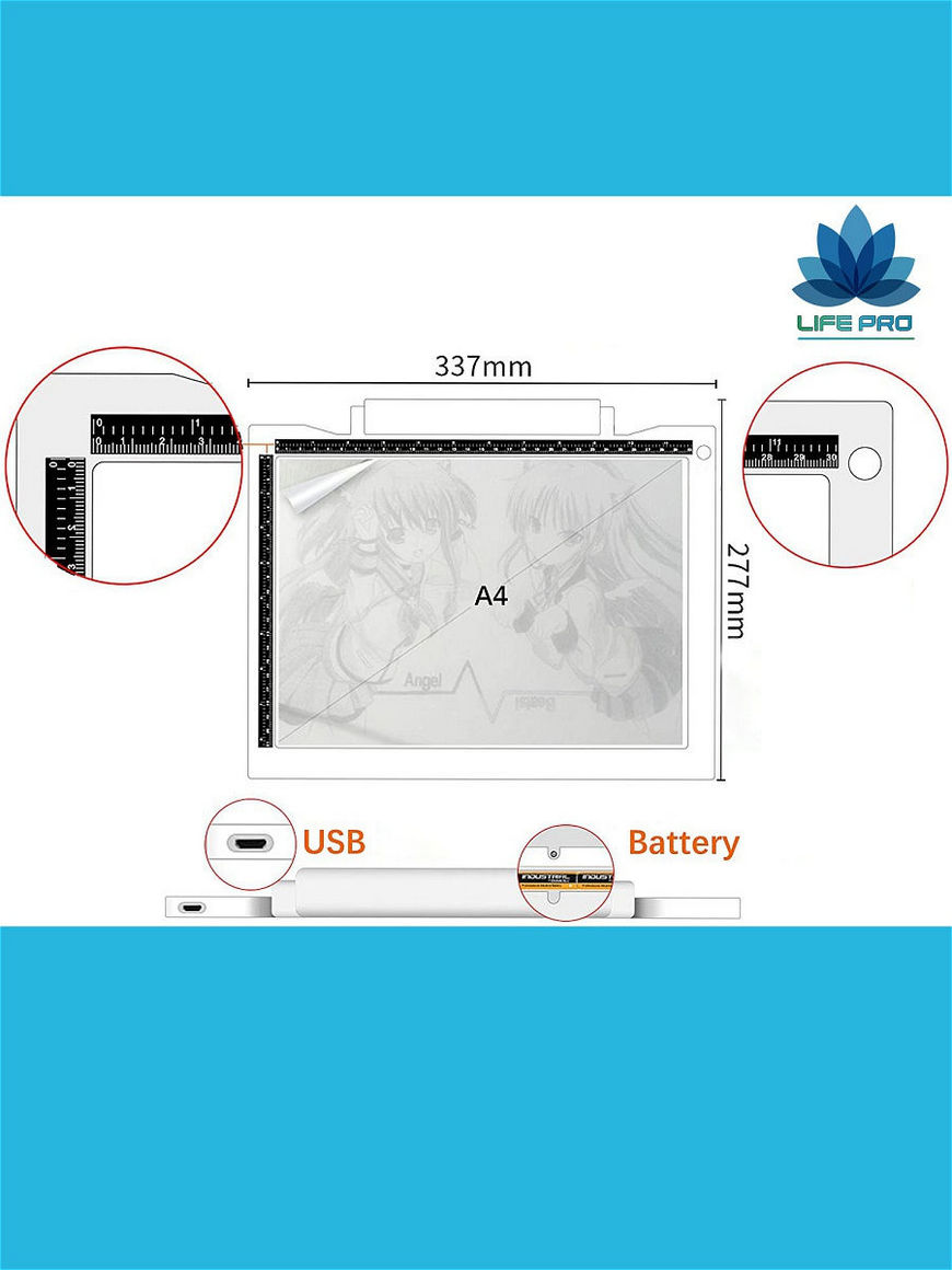 Светокопировальный планшет с подсветкой для чертежей,рисования,копирования, аниме,доска-планшет Life Pro | Купить с доставкой в интернет-магазине  kandi.ru