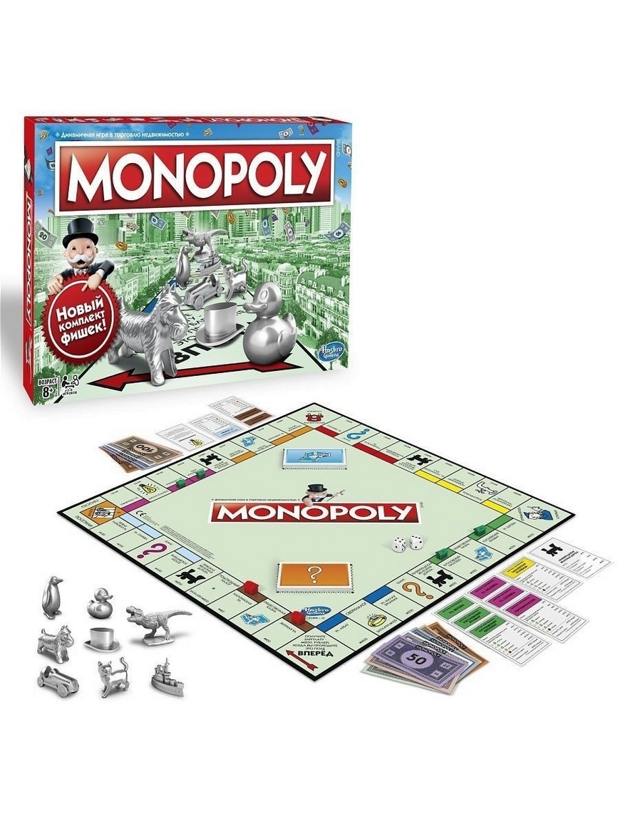 Игра настольная Монополия Классика MONOPOLY C1009 MONOPOLY | Купить с  доставкой в интернет-магазине kandi.ru