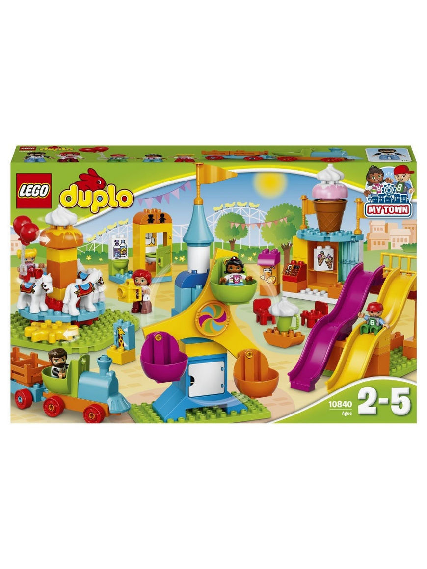 Конструктор LEGO DUPLO Town 10840 Большой парк аттракционов / карусель,  игрушка для детей LEGO | Купить с доставкой в интернет-магазине kandi.ru