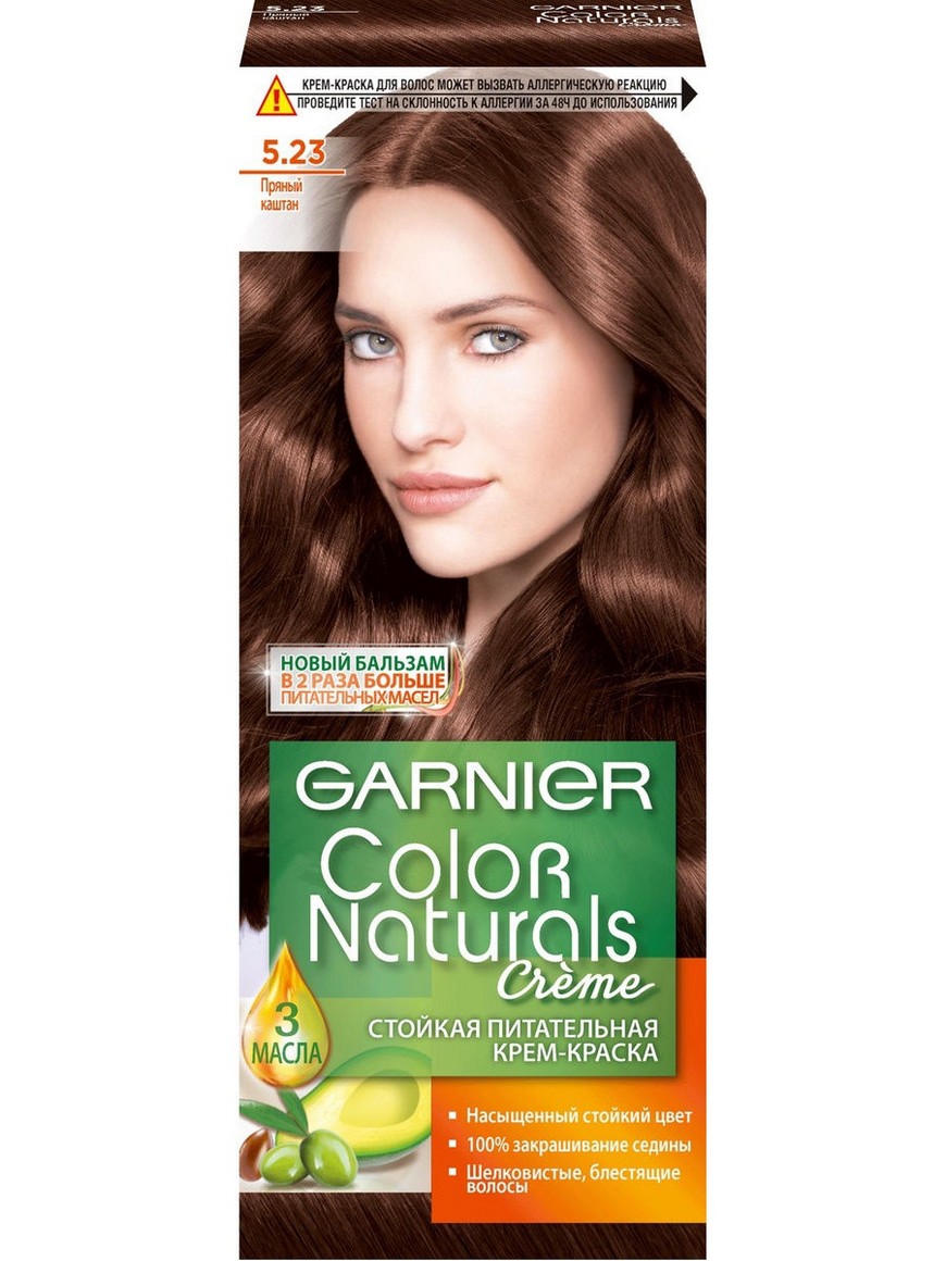 Краска для волос Garnier Color naturals 5.23 пряный каштан
