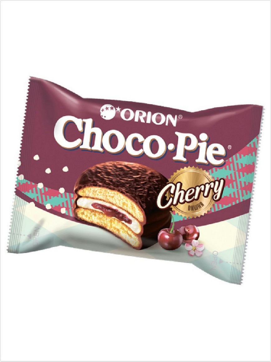 Пирожное в шоколадной глазури Choco Pie Cherry (Чокопай вишня) 360 гр. (12  штук по 30 гр. ОРИОН Group | Купить с доставкой в интернет-магазине kandi.ru