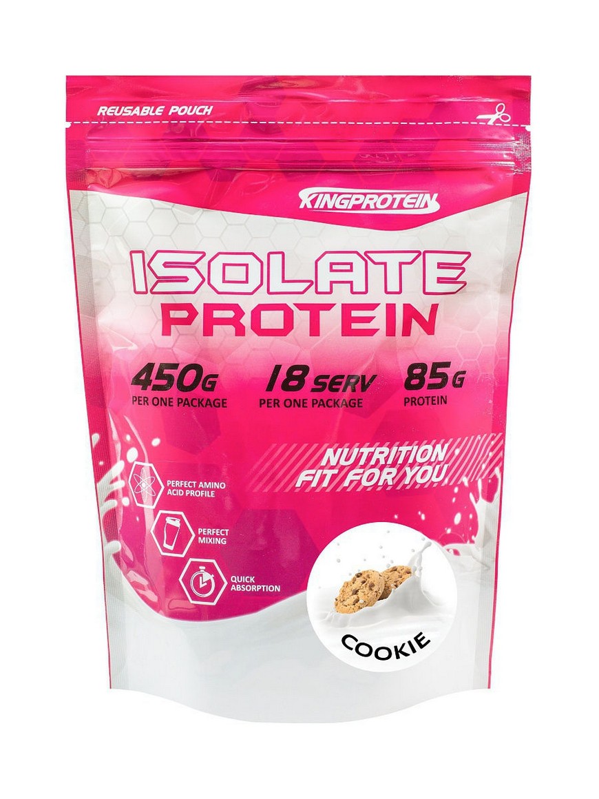 протеин / изолят сывороточного протеина / 450гр / Isolate PROTEIN, 450 гр,  COOKIE (Печенье) King Protein | Купить с доставкой в интернет-магазине  kandi.ru