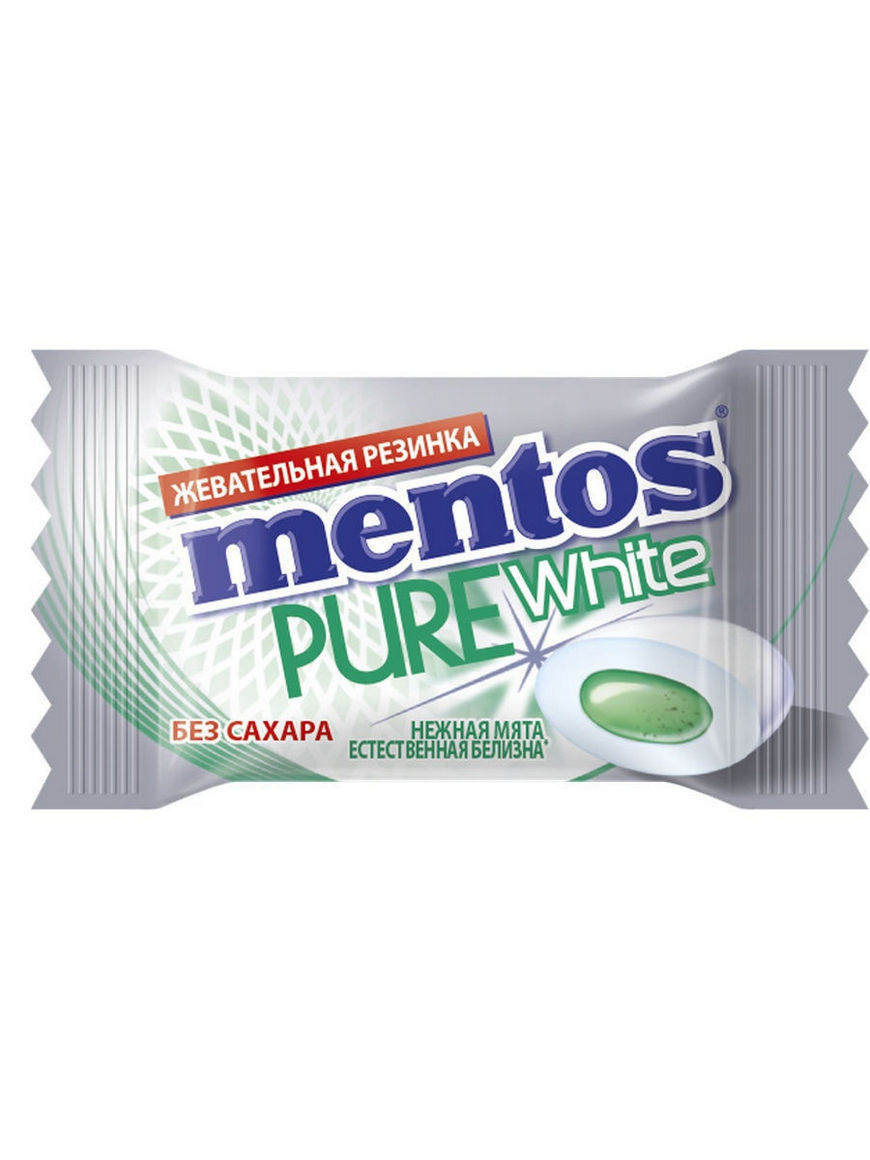 Жевательная резинка Pure White Нежная мята, моно 100 шт Mentos | Купить с  доставкой в интернет-магазине kandi.ru